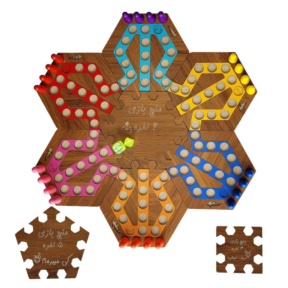 Ensemble de Jeu Mensch ärgere Dich nicht (Ludo) & Snakes & Ladders – Pour 6 Joueurs