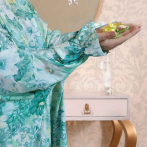 Tchador Islamique de Namaz avec Manches pour Femmes Idéal pour la Prière – Motif Floral Rima