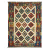 Tapis Kilim en laine persane tissé à la main Traditionnel Qashqai