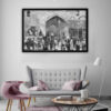 Affiche murale PVC persane avec cadre - Vie des gens