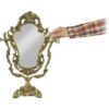 Ensemble miroir et bougeoirs en laiton persan – Design Étoile