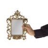 Ensemble miroir et bougeoirs en laiton persan – Design Nafis