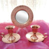 Ensemble miroir et bougeoirs en cuivre persan – Design Miracle