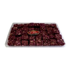 Lokum Délice turc avec noix et pétales de rose – 400g