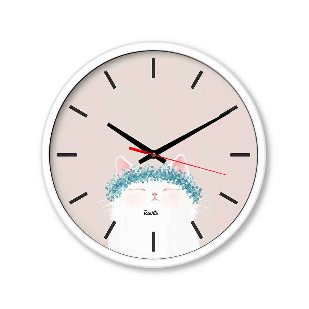 Horloge de Bureau Fantaisie Moderne – Modèle Chat Mignon