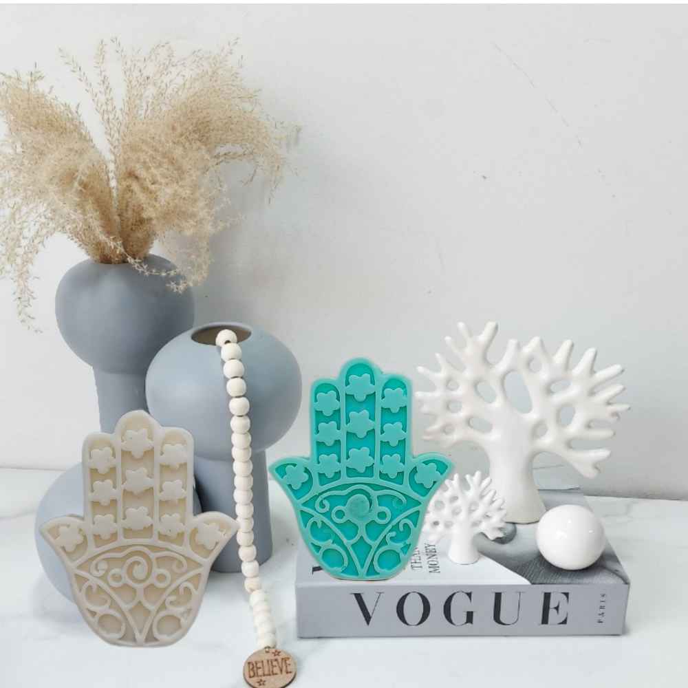 Bougie islamique main de Fatima – Forme Hamsa (2x)