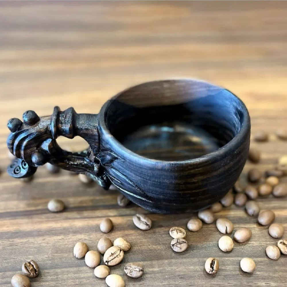 Tasse Rustique en Bois – Tasse de Camping Artisanale Modèle Sarv