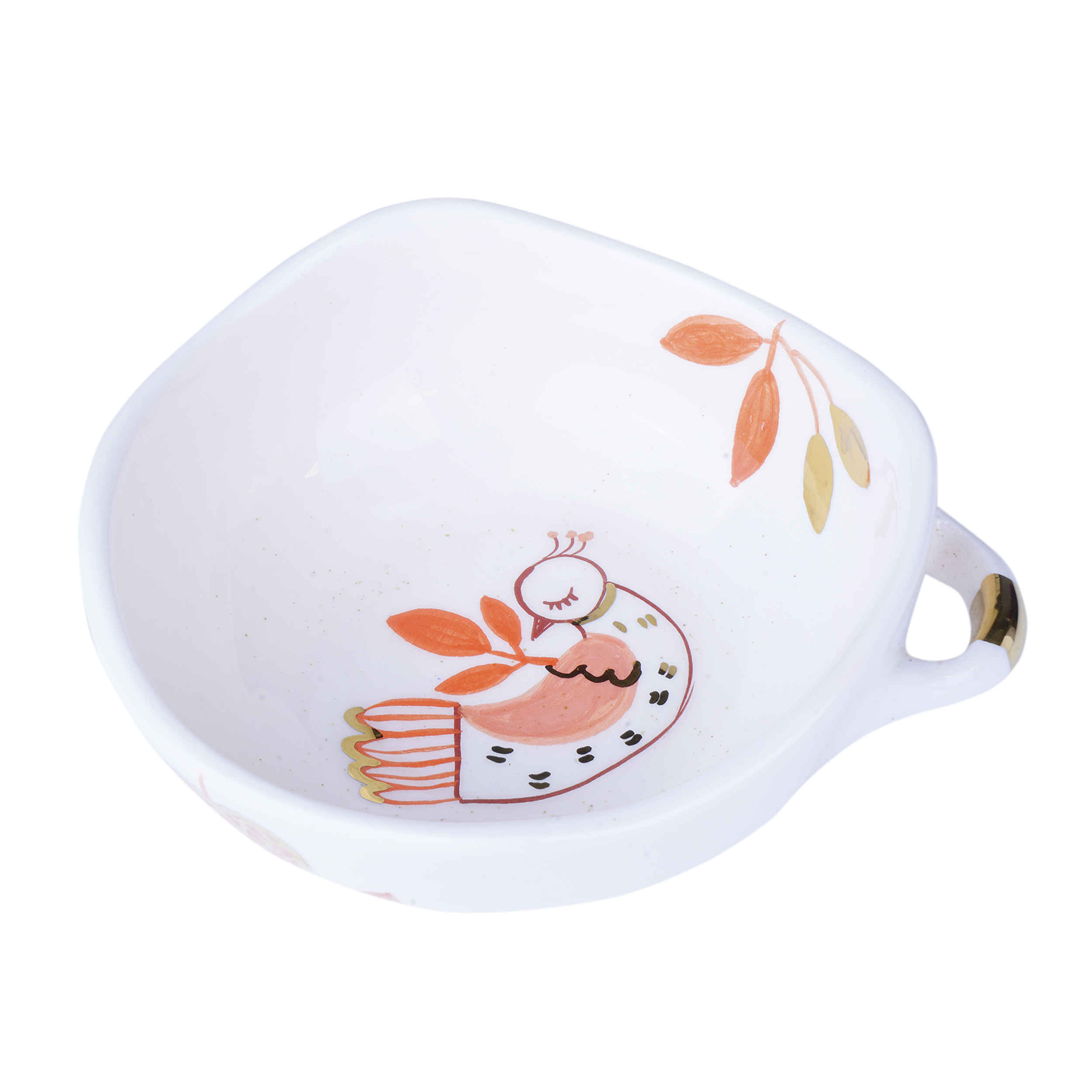 Bol décoratif en céramique blanche fait main modèle Morgh