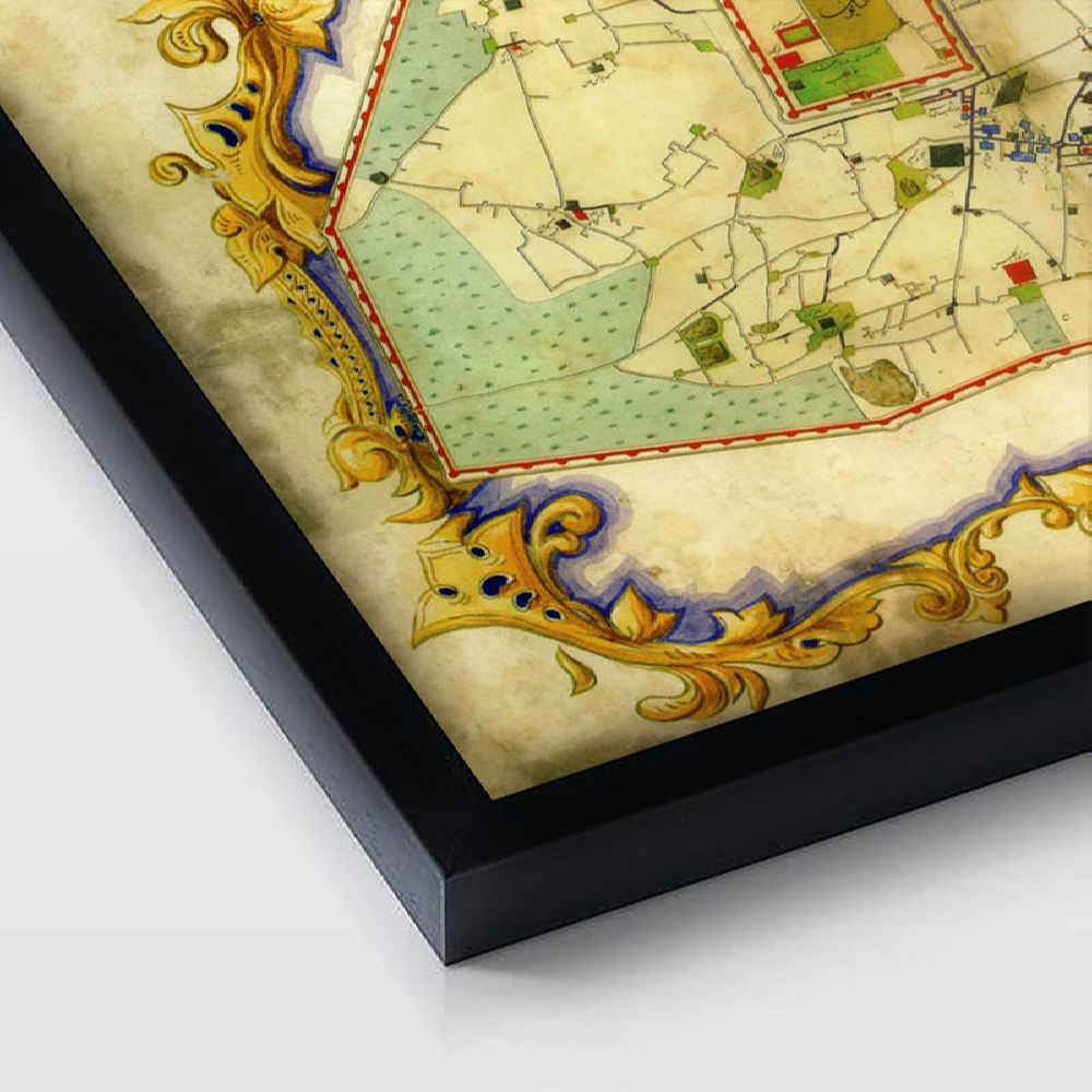 Affiche murale PVC persane avec cadre – Vieux Téhéran