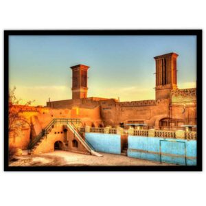 Affiche murale PVC persane rétroéclairée avec cadre – Ville de Yazd