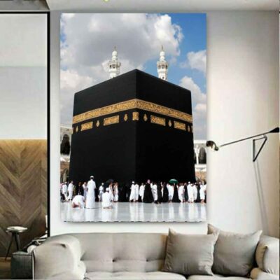 Bannière islamique de la Sainte Kaaba pour maison musulmane, mosquée et décoration murale spirituelle
