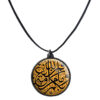 Collier perlé islamique avec pendentif rond Zekr