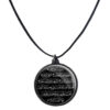 Collier perlé islamique avec pendentif rond Hamd