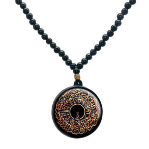 Collier perlé islamique avec pendentif rond Sooreh