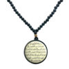 Collier perlé islamique avec pendentif rond – Livre sacré