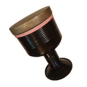 Tambour Zarb Métallique Kurdi avec Peau de Chameau