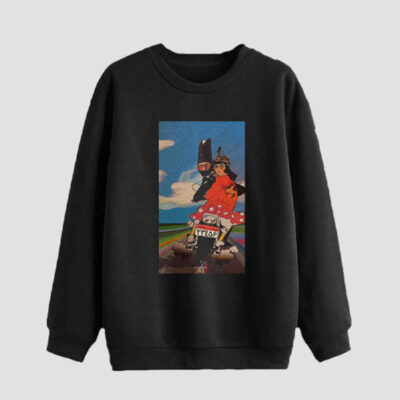 Sweat-shirt homme noir style persan avec design artistique pour tenues décontractées et streetwear, modèle Farhad