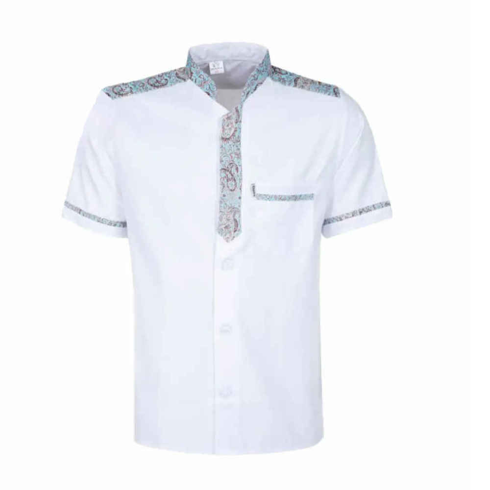 Veste de chef à manches courtes pour homme – Élégante et fonctionnelle