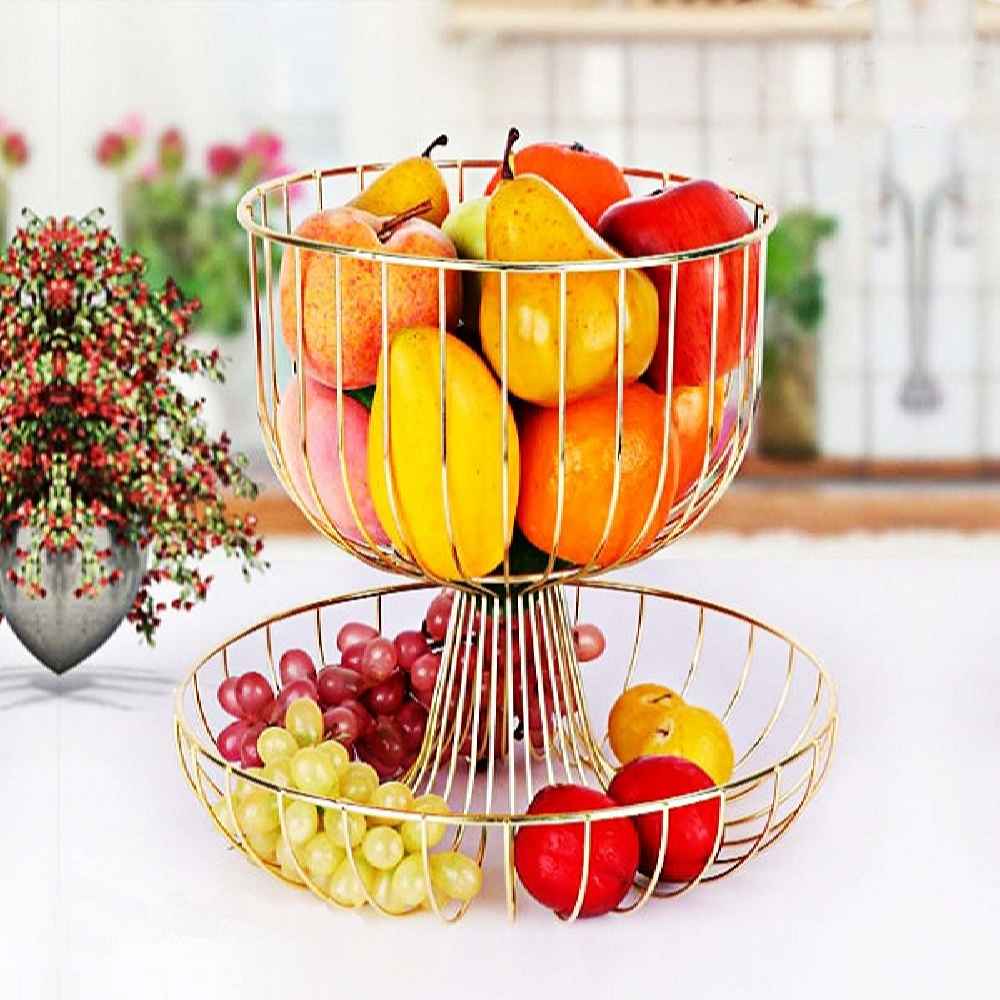 Panier à fruits en fil métallique modèle Yasna