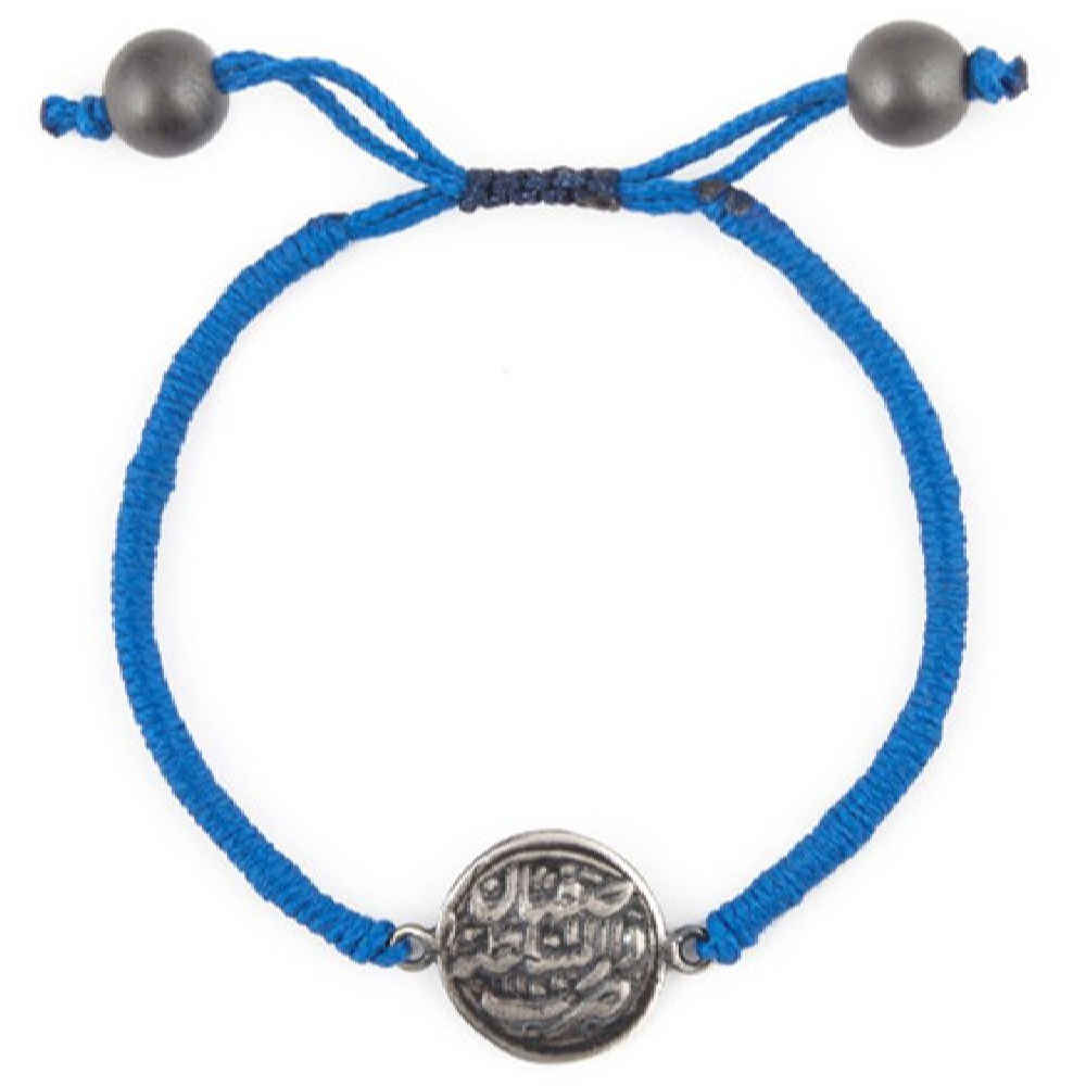 Bracelet en fil argenté bleu minimaliste – Design Rise