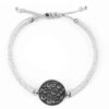 Bracelet en fil argenté persan minimaliste – Modèle pièce de monnaie Qajar
