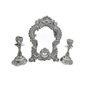 Ensemble miroir et bougeoirs persan – Design Zarin