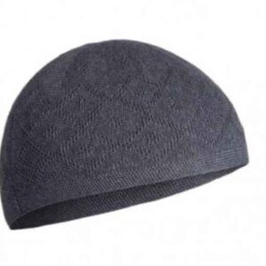 Kufi Taqiyah Turc Gris – Chapeau de tête musulman traditionnel