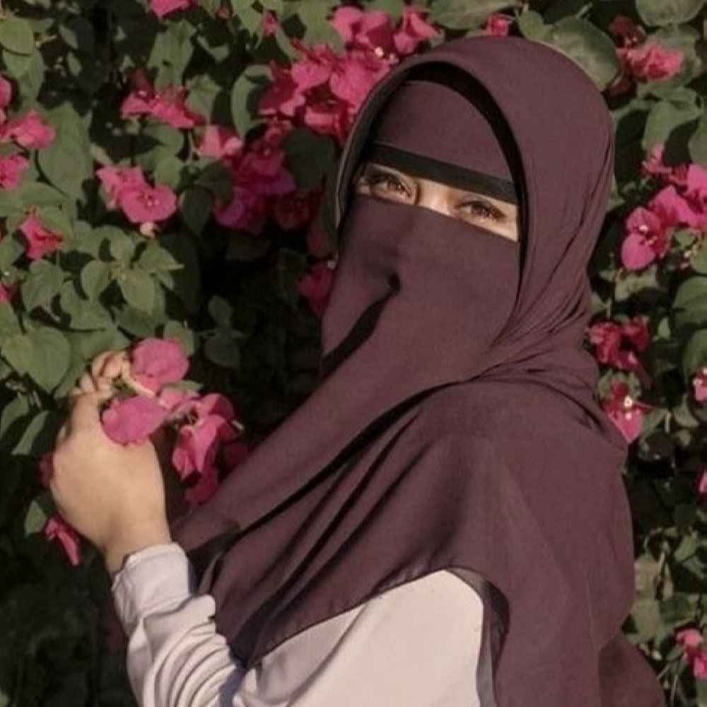 Foulard Carré Musulman Marron & Niqab pour Femmes