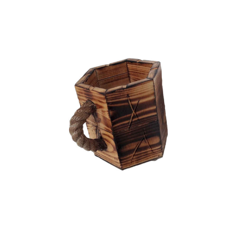 Tasse Rustique en Bois – Tasse de Camping Artisanale Modèle Roshana