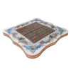 Plateau d'Échecs en Marqueterie Incrustée en Bois Persan Modèle Chovgan