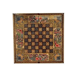 Plateau d’Échecs en Marqueterie Incrustée en Bois Persan Modèle Laya