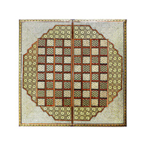 Plateau d’Échecs en Marqueterie Incrustée en Bois Persan Modèle Saltanat