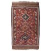 Tapis Kilim en laine persane tissé à la main Qashqai Traditionnel