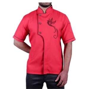 Veste de chef à manches courtes brodée
