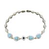 Bracelet en Argent avec Pierre Turquoise pour Femmes Mana