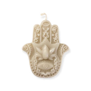 Bougie islamique petite main de Fatima – Design Hamsa