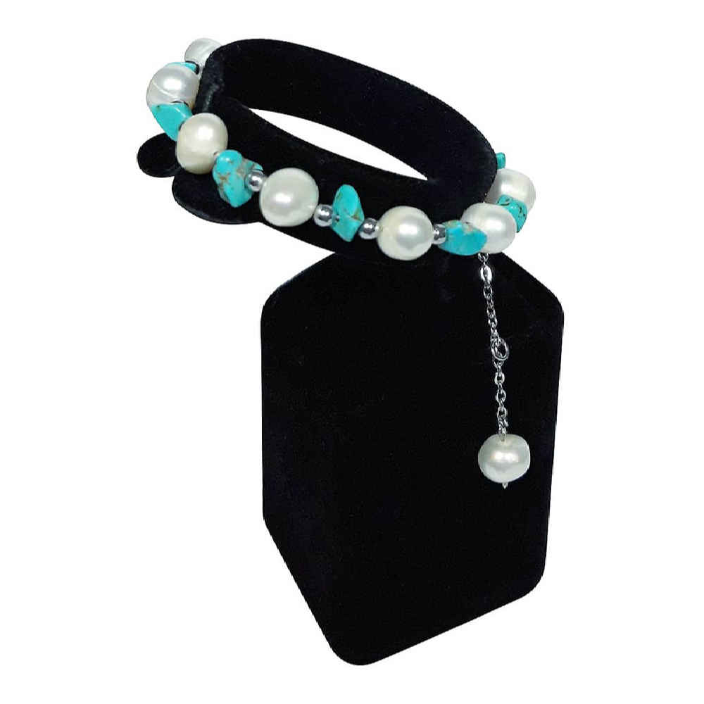 Bracelet en Argent avec Pierre Turquoise pour Femmes Désorganisé