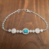 Bracelet en Argent avec Pierre Turquoise pour Femmes Sana