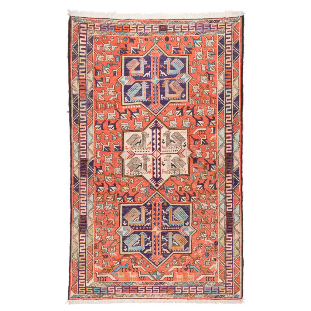 Tapis Kilim en laine persane tissé à la main Traditionnel Cpersia