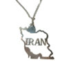 Collier minimaliste avec le design de la carte de l'Iran