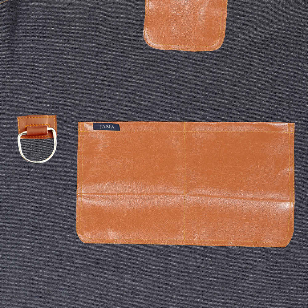 Tablier de barista en cuir – Modèle Jama – Élégant et professionnel