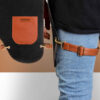 Tablier de barista en cuir et tissu – Élégant et durable