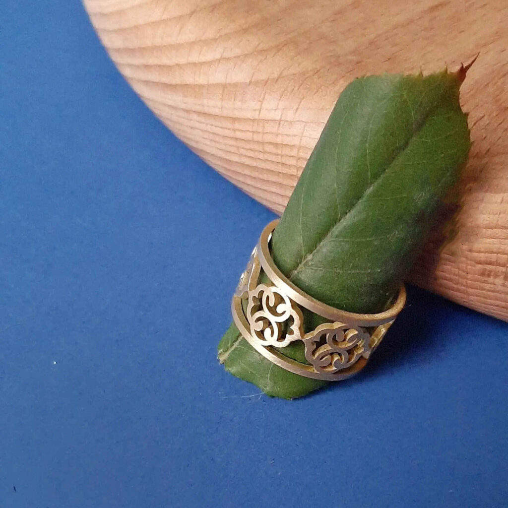 Bague en laiton filigrané artisanale pour femme Sanam