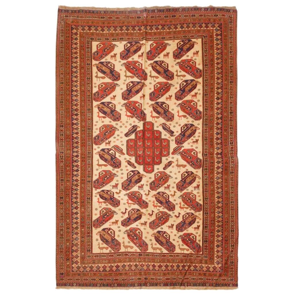 Tapis Kilim en laine persane vintage tissé à la main à Sirjan Design Bondé