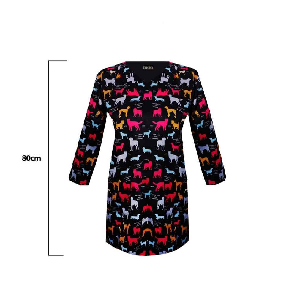 Blouse vétérinaire noire pour femme – Chic et pratique