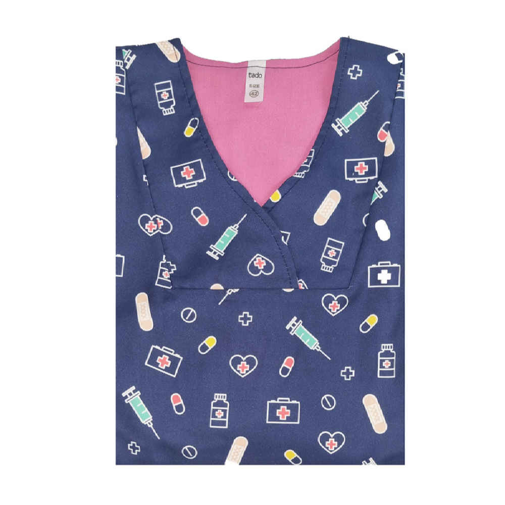 Blouse médicale bleue pour femme – Vive et fonctionnelle