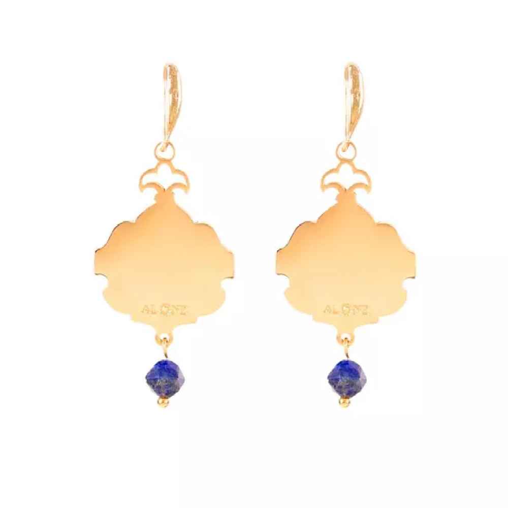 Boucles d’oreilles persanes plaquées or pour femmes, Eslimi