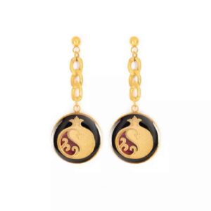 Boucles d’oreilles persanes plaquées or pour femmes, grenade Anar