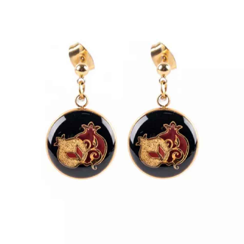 Boucles d'oreilles persanes plaquées or pour femmes, grenade Yalda