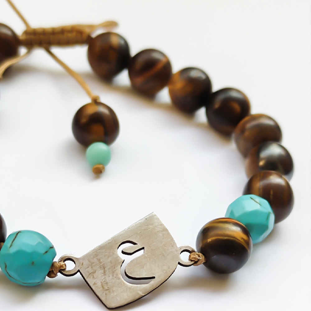 Bracelet Perlé en Argent Persan pour Femme – Design Ayn